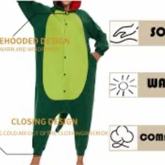 Fabulous Green 3D Dinosaur Adult Costume for Halloween with a beautiful tail🔥🔥🔥 - Picture 7 of 13